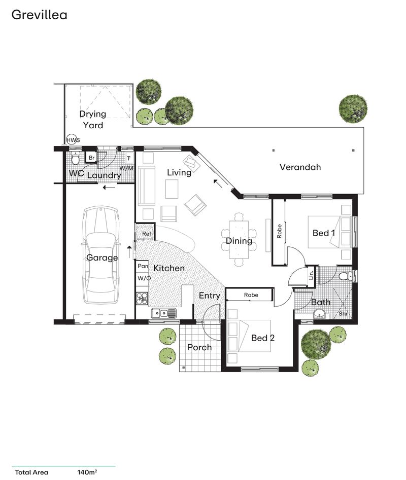 Private retreat in a peaceful cul-de-sac