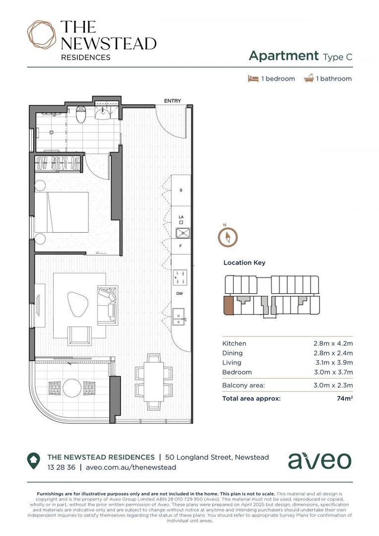 Seamless one bedroom apartment