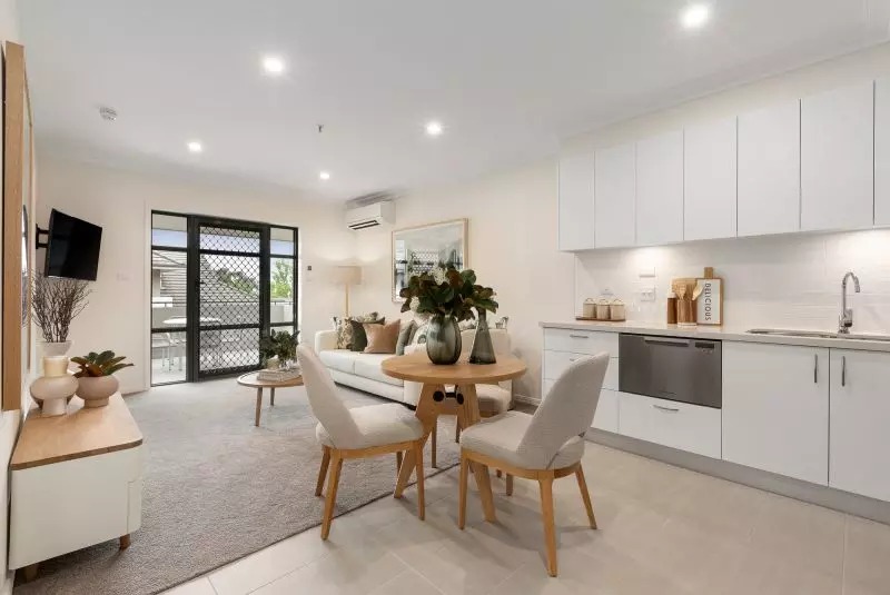 Courtyard-facing apartment on level 3 with serene views