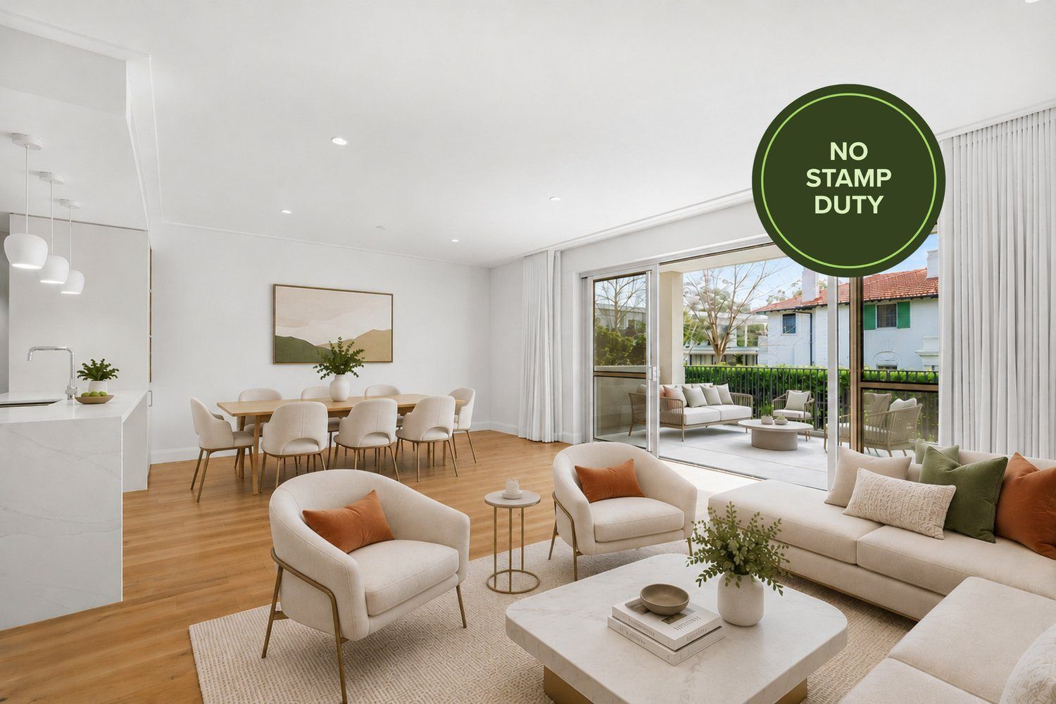 Spacious three bedroom apartment with effortless elegance
