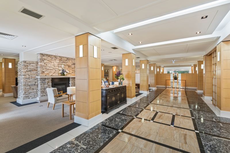 Courtyard-facing apartment on level 3 with serene views