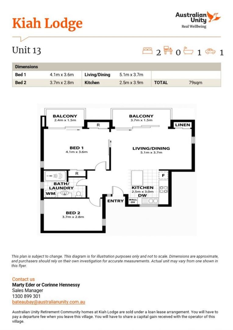 2 Bedroom, One Garage Upper Level Unit - Over 55's!