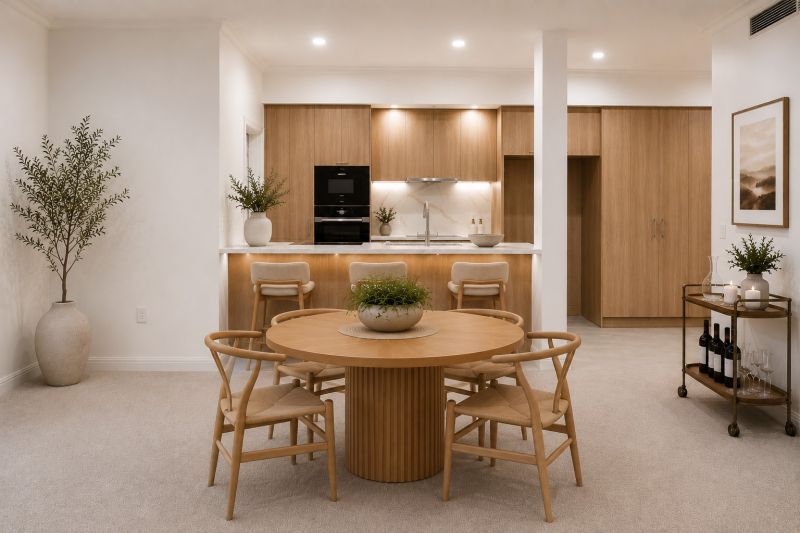 Spacious three-bedroom apartment with garden views