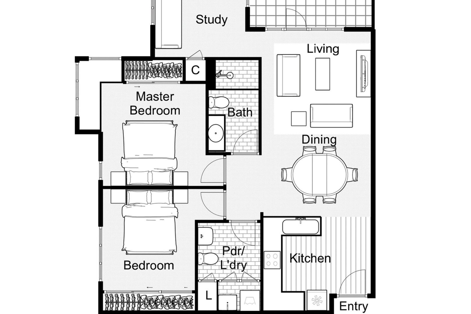 Apartment Living Framed by Leafy Green Outlooks