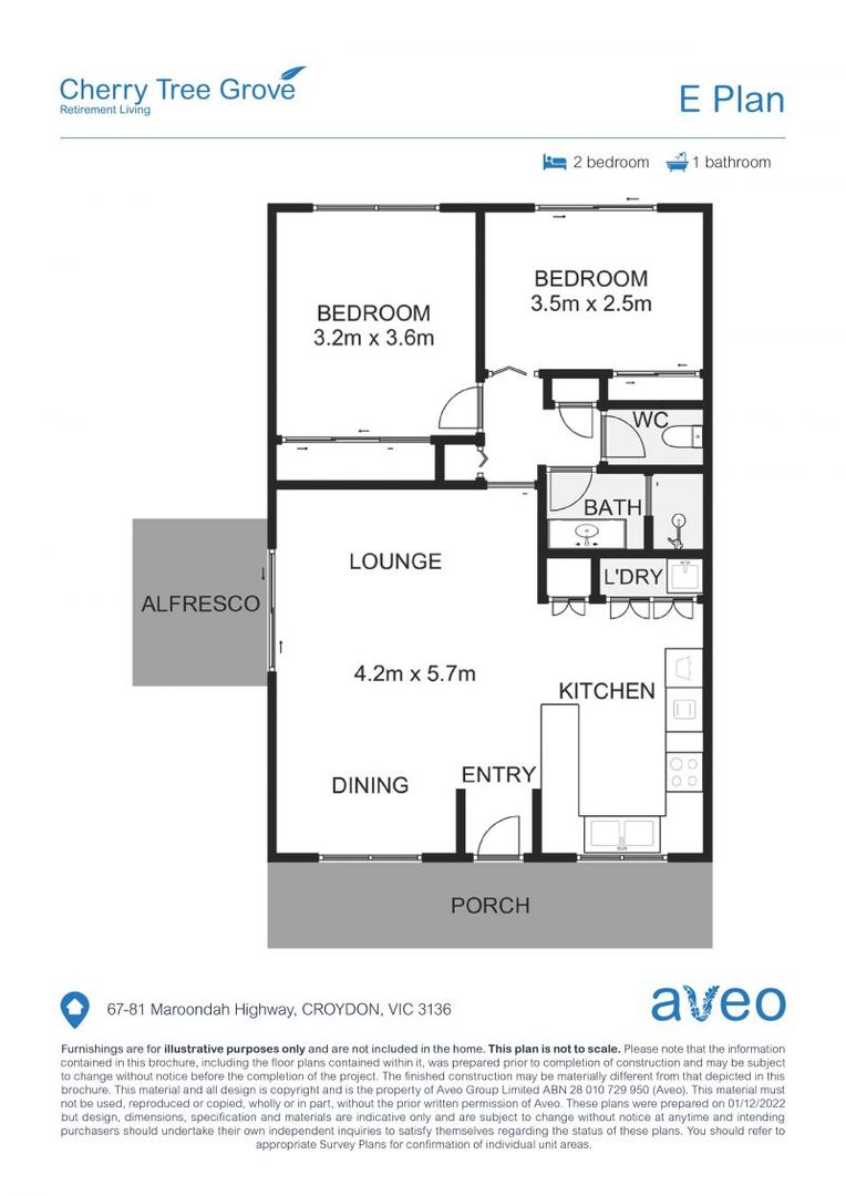 Unique two-bedroom villa close to community centre