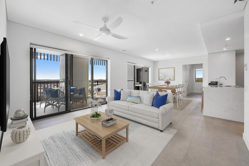 Top-Floor Living with Water Views