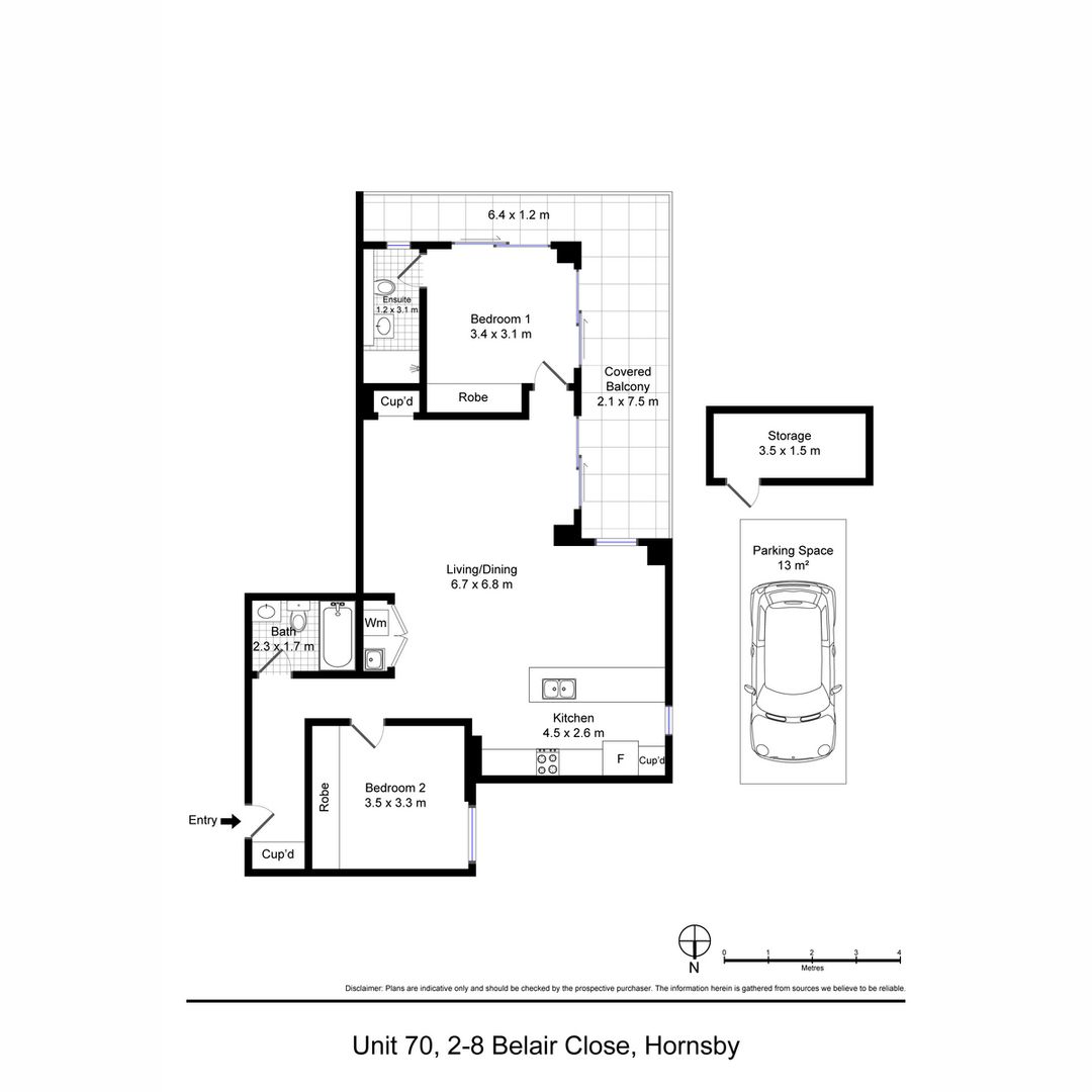 Spacious Open Plan living. This apartment has an excellent layout. Quiet location.