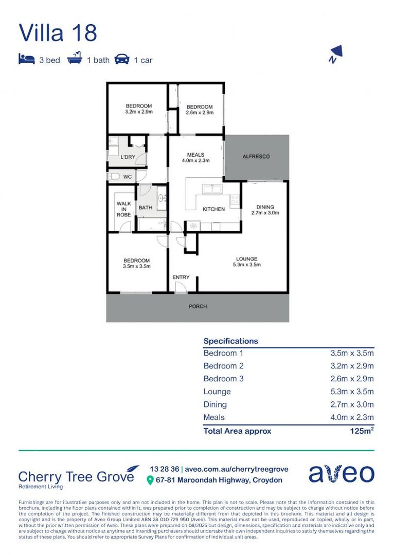 Exclusive three-bedroom villa featuring a pristine backyard