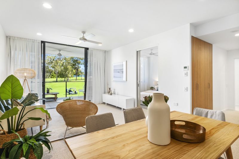 South-facing apartment with stunning Burleigh Golf Course views