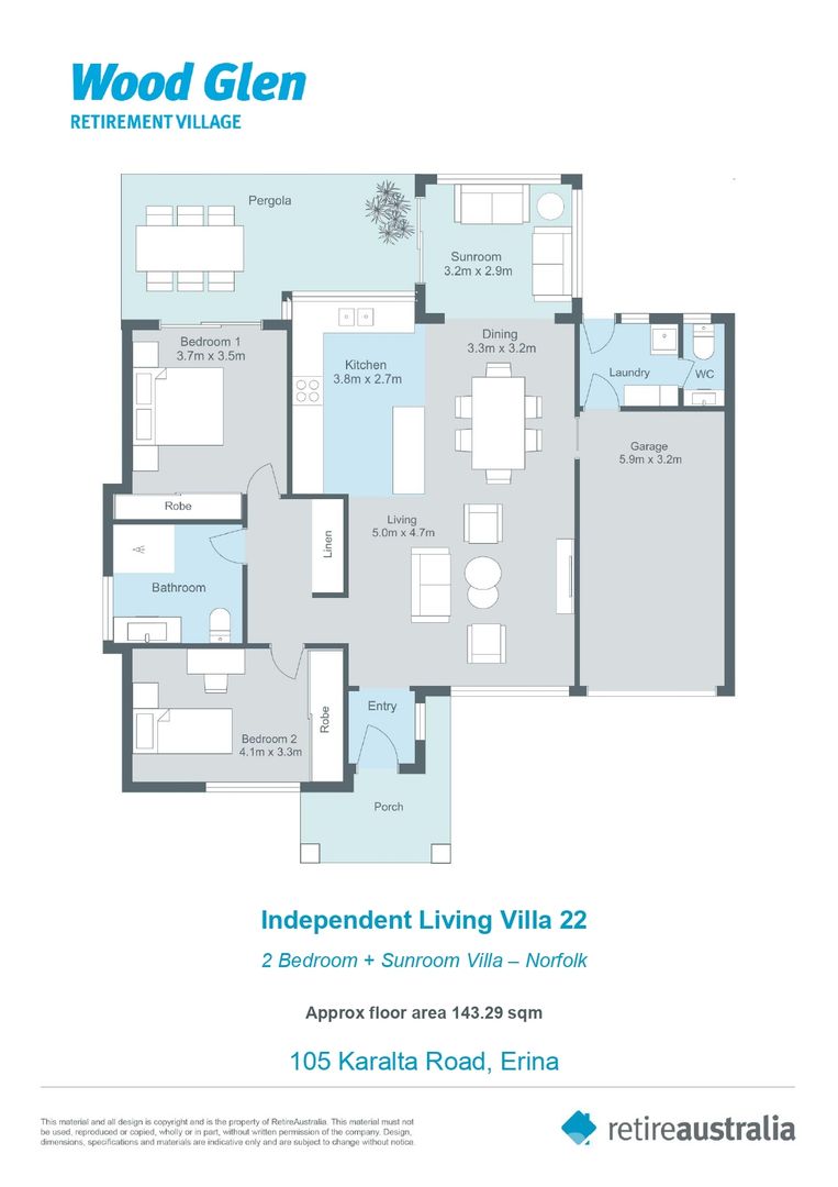 Perfectly Positioned Sought After Two Bedroom Villa.