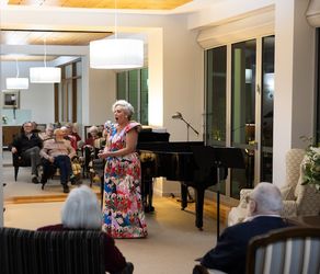 Soprano Emily Burke serenades retirees in intimate concert