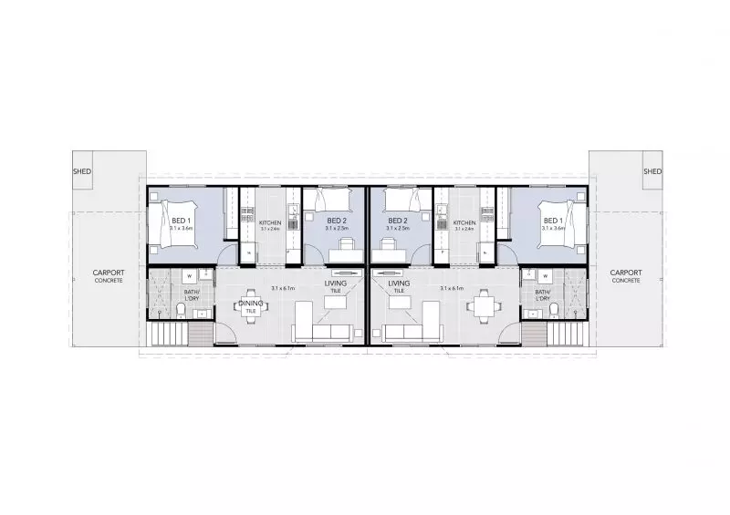 Duplexes - Sites 76 and 77 (Brand New) Bayway Village