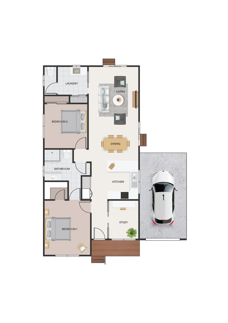 Lifestyle Communities Seasons - Stylish 2-Bed + Study with Pergola, Steps to Clubhouse