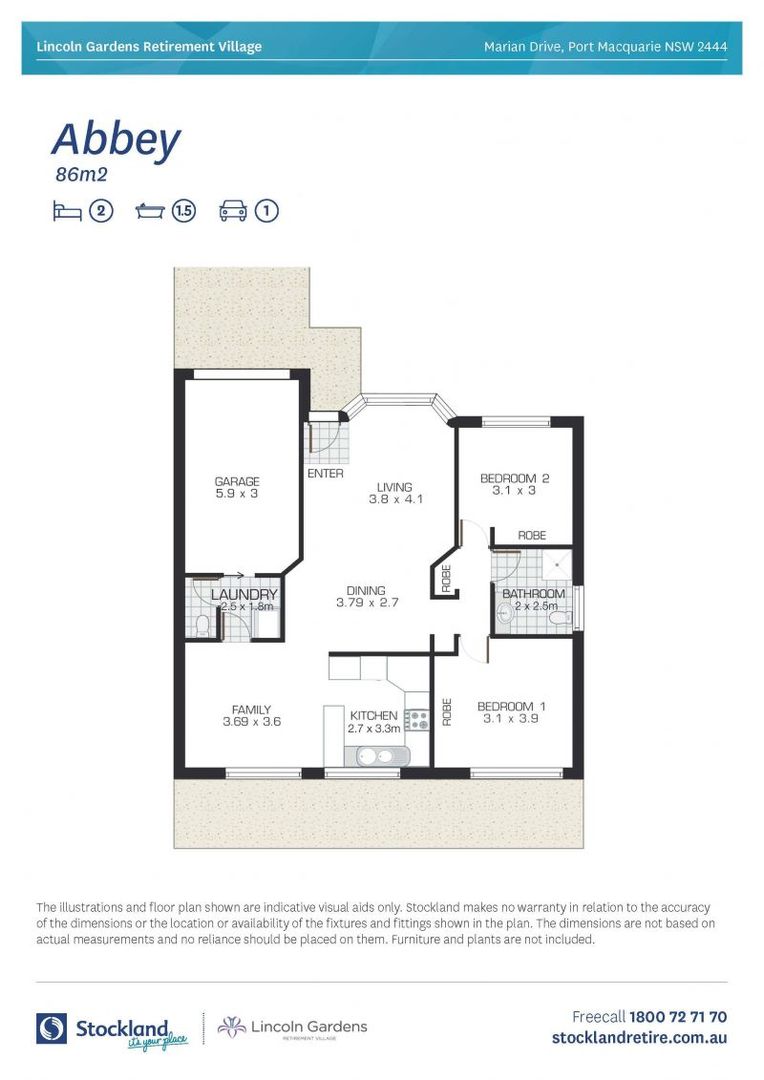 Neat, light filled, no stairs and north facing villa in Port Macquarie.