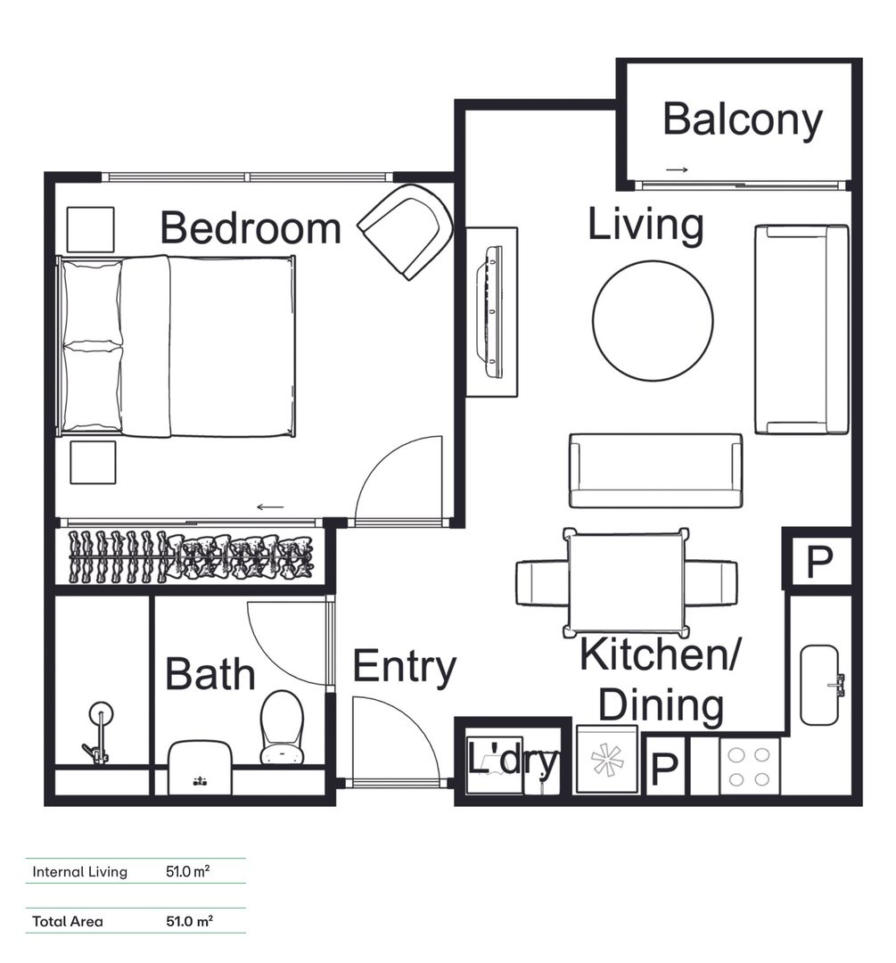Contemporary Apartment with Modern Finishes