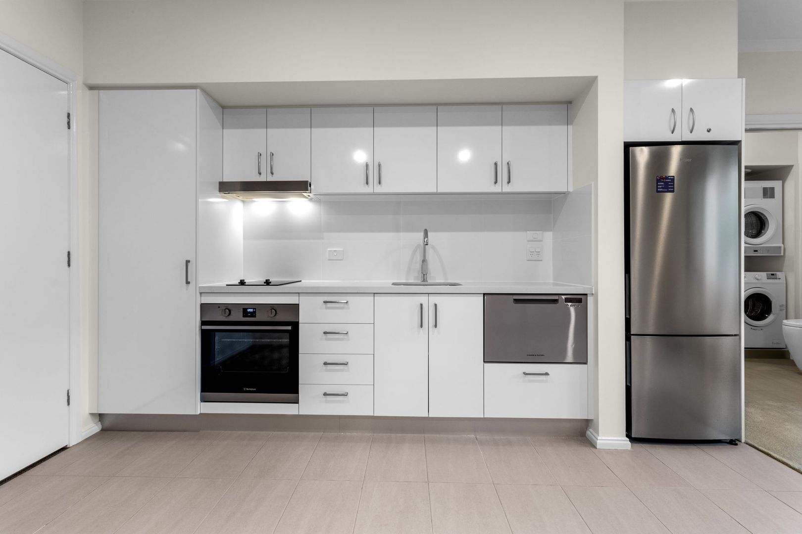 Modern apartment with beautiful window outlooks.