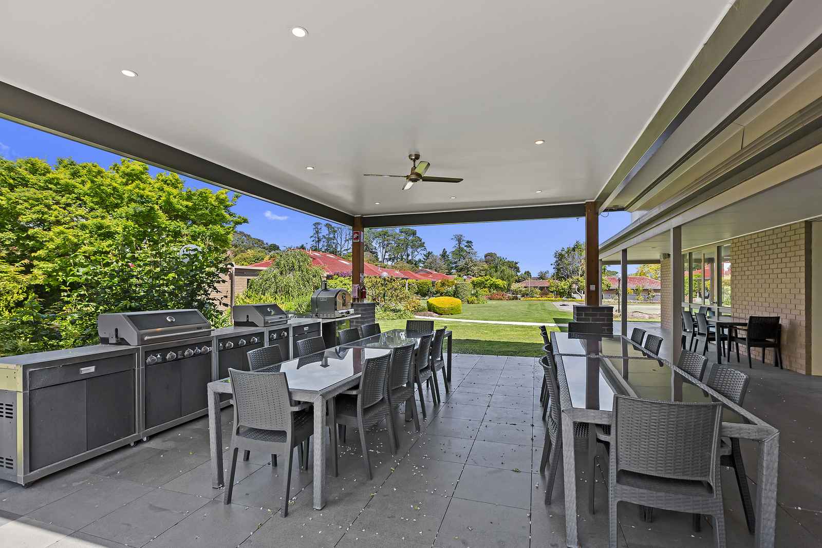 North-facing two-bedroom villa with private backyard