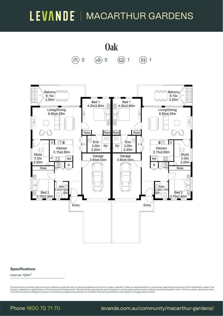 Two Bedroom + Study | Villa 184
