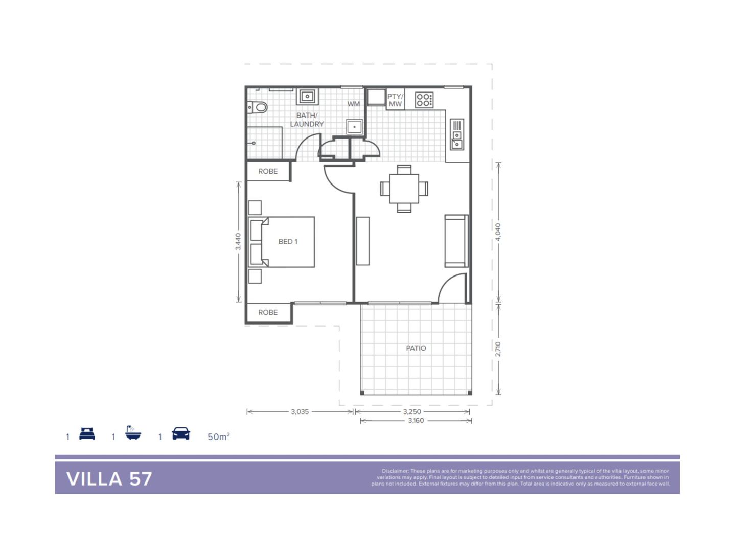 Villa 57 | 1 bed + 1 bath