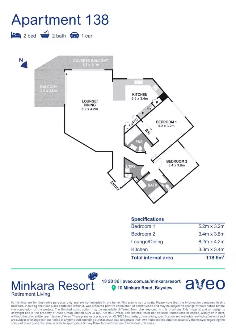 Bright and tranquil with Long Reef views