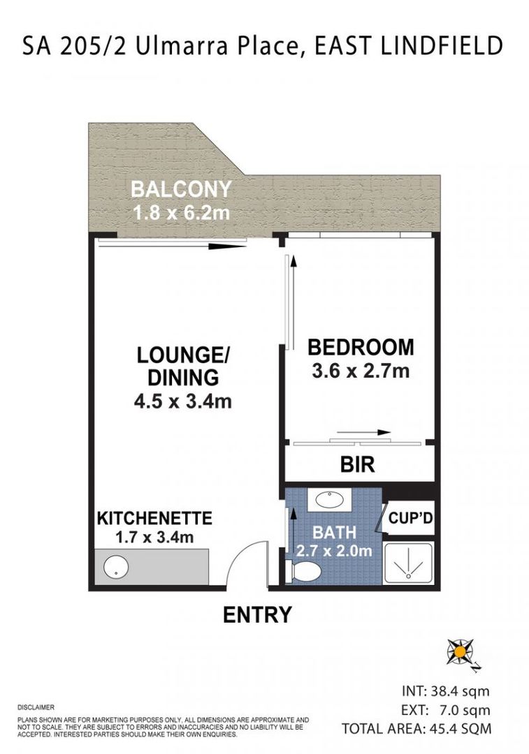 Fresh and bright one bedroom apartment