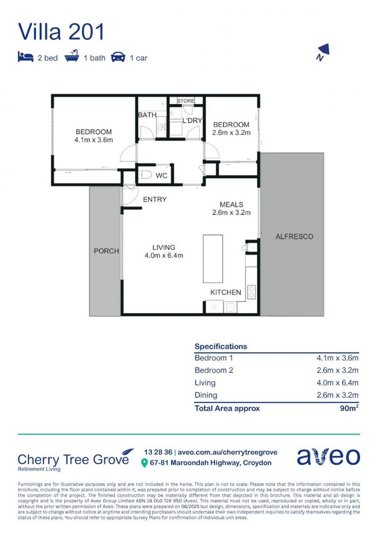 Perfectly located two-bedroom villa