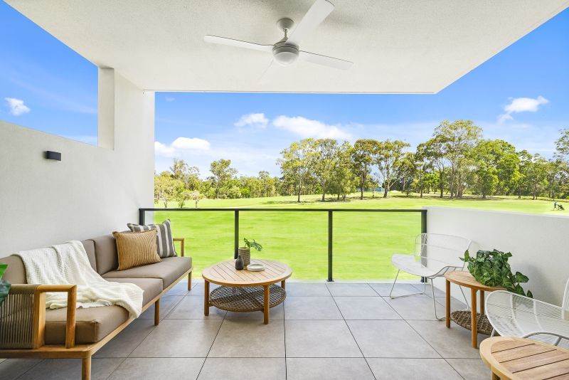 South-facing apartment with stunning Burleigh Golf Course views
