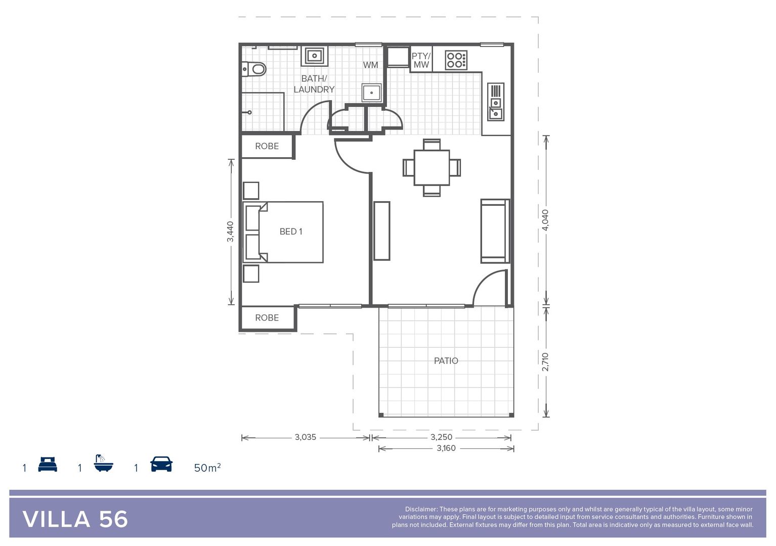 Oak Tree Retirement Village Goodna - Villa 56 - 1 Bedroom + 1 Bathroom