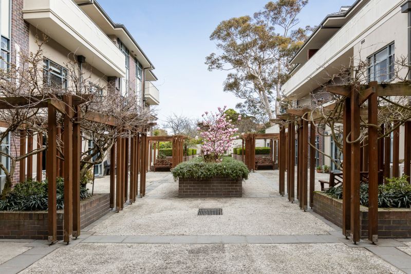 Tranquil courtyard views from the second level