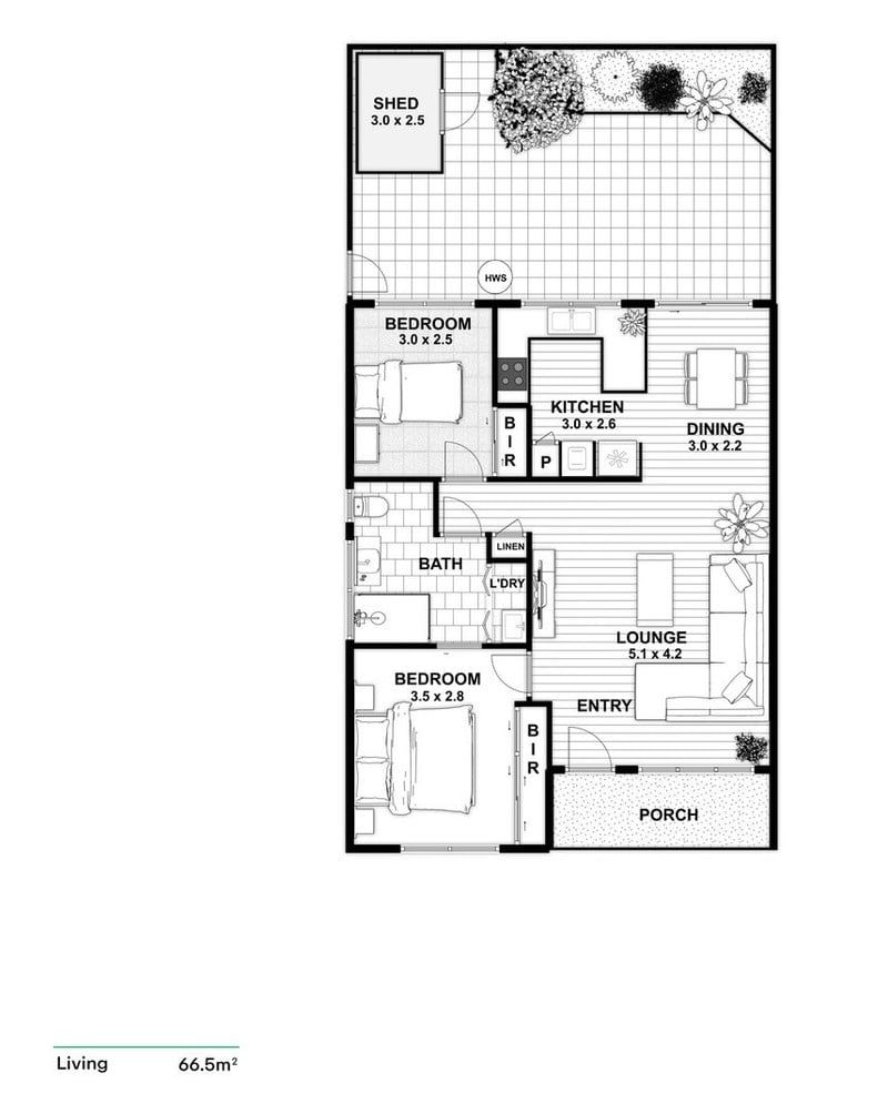 Modern Makeover with Private Courtyard in Peaceful Setting