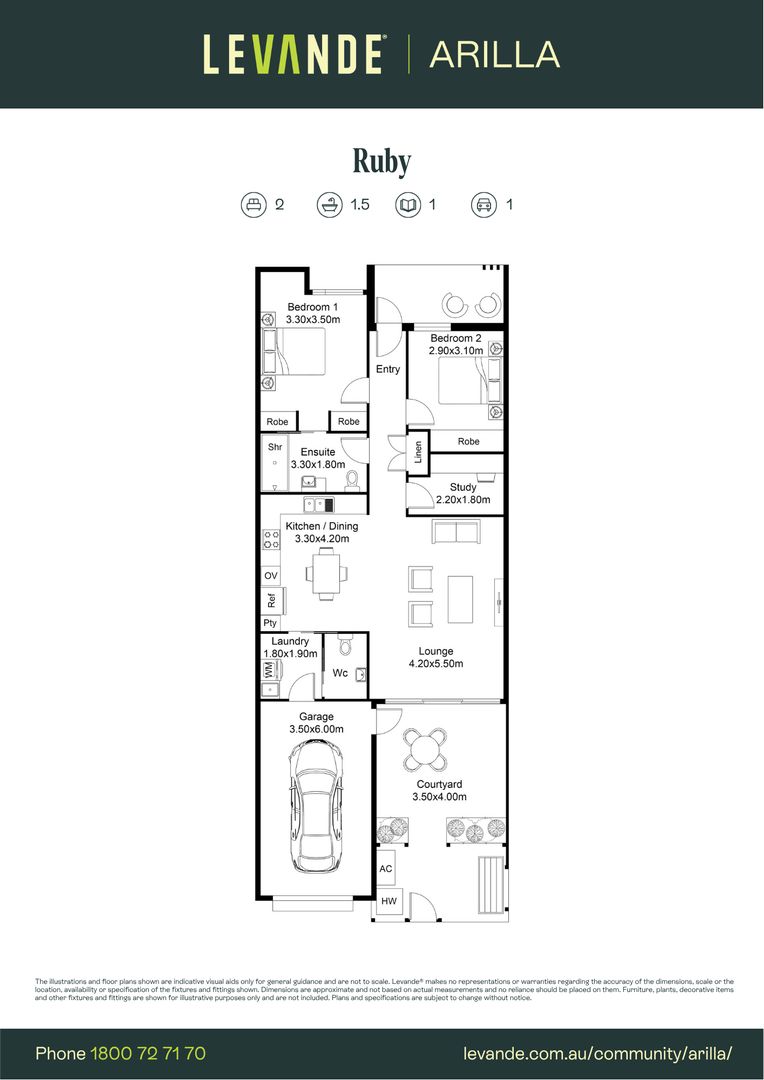 Two Bedroom + Study | Villa 162