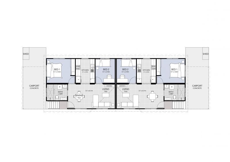 Duplexes - Sites 76 and 77 (Brand New) Bayway Village