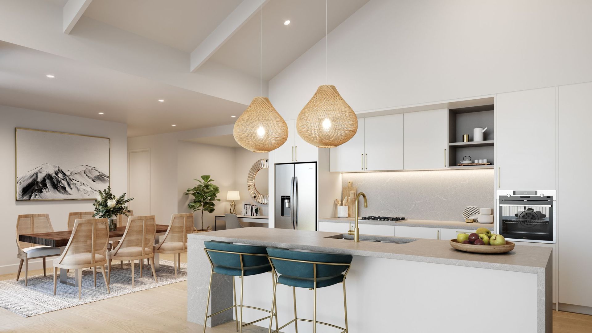 Light-Filled Spacious 3-Bedroom Residence with Raked Ceilings and Private Balcony