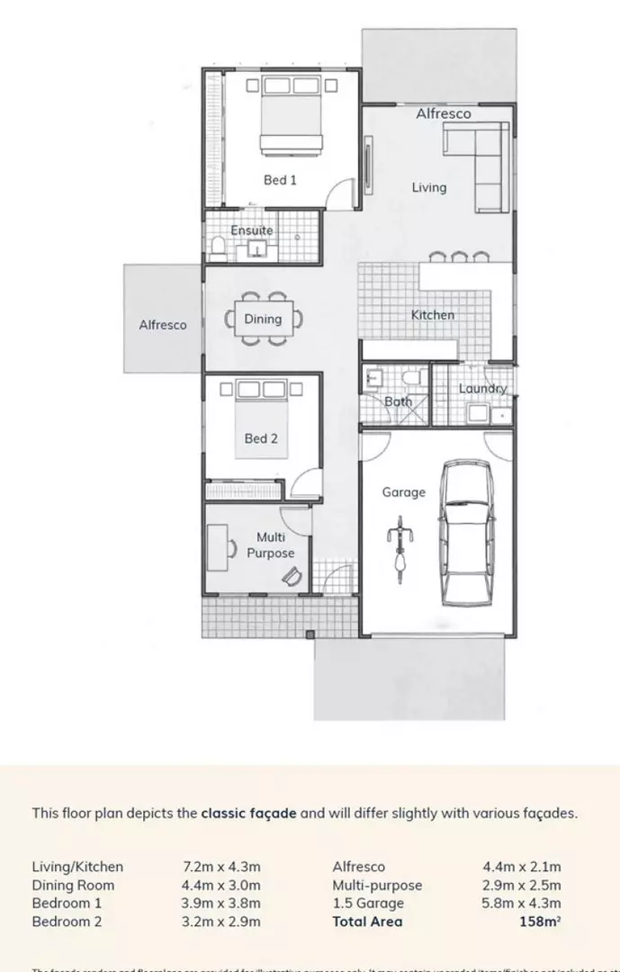 This functional home features ample space.