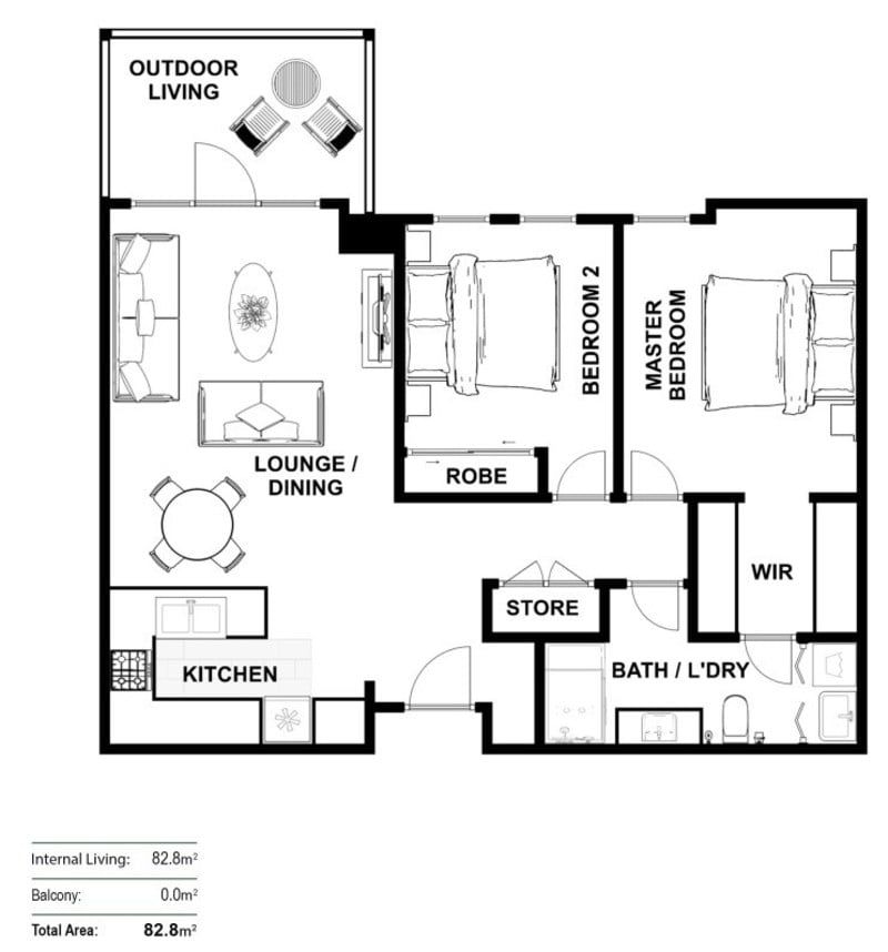 Stylish and Secure Living with Private Courtyard