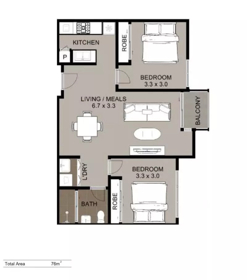 Bright, Airy Apartment with Balcony Views and Modern Finishes