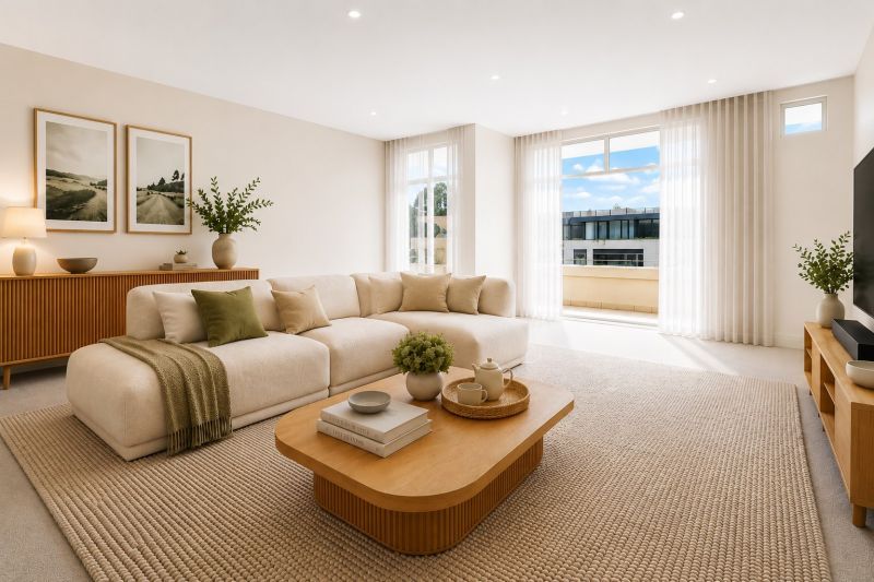Spacious two-bedroom apartment with north-facing balcony