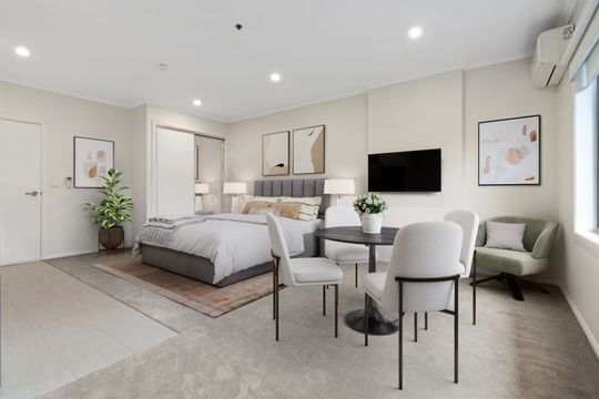 Modern apartment offering assisted living services