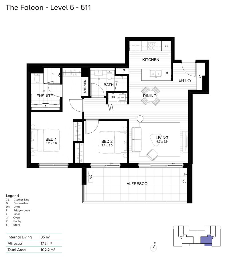 Luxury Top-Floor 'Falcon Design' with Spectacular Bushland Views