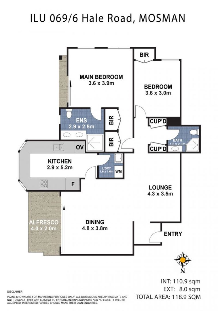 Light-filled two-bedroom residence