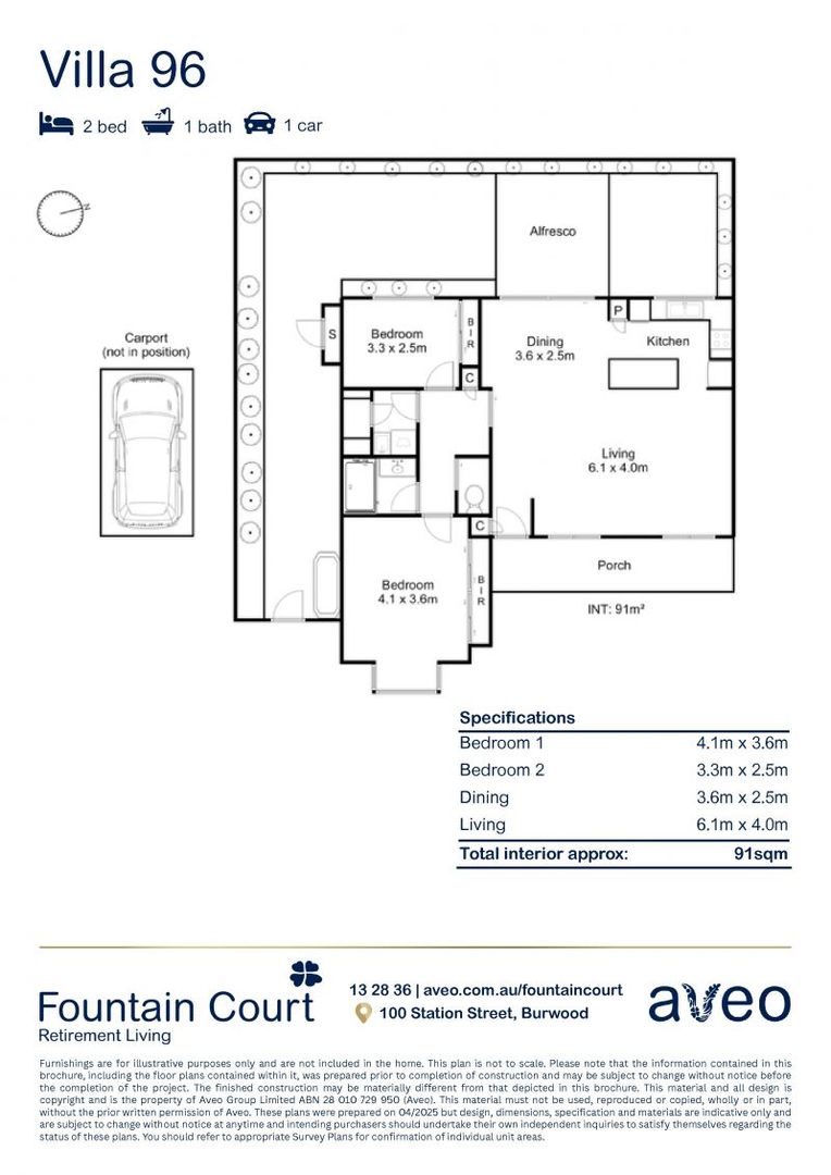Two-bedroom villa in a lovely garden setting