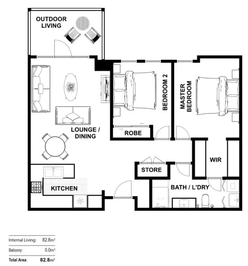 Stylish and Secure Living with Private Courtyard