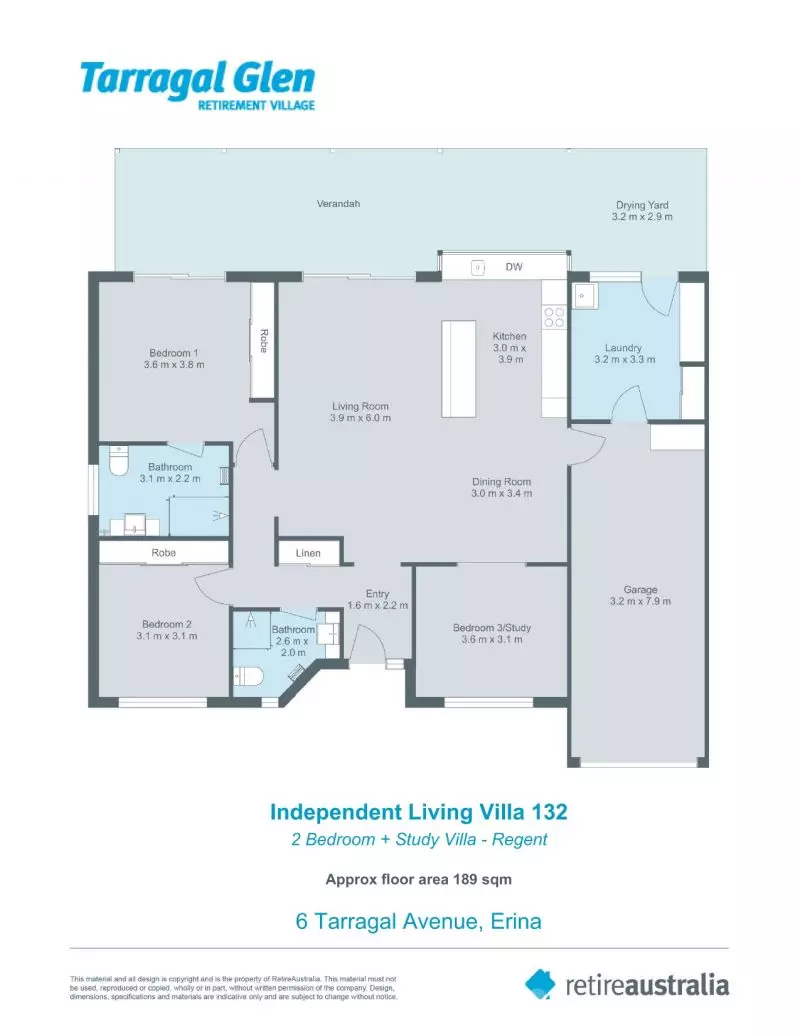Set in a private enclave of Tarragal Glen Retirement Village
