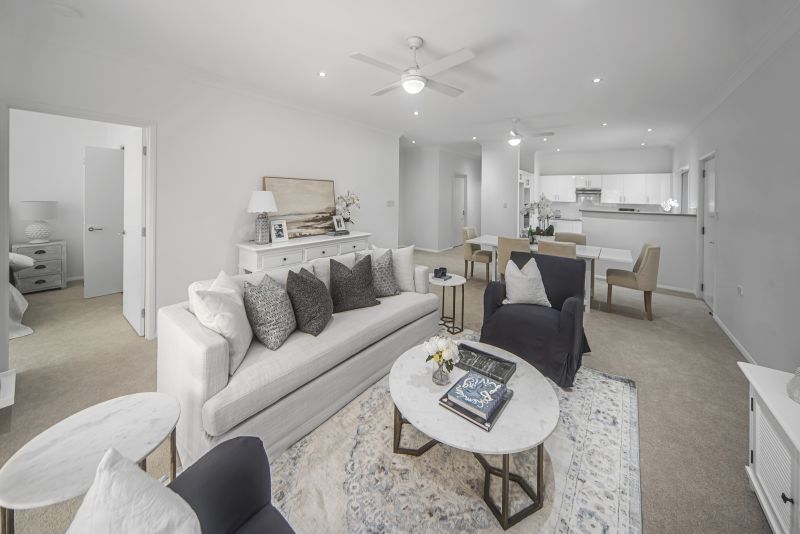 Modern villa with water views