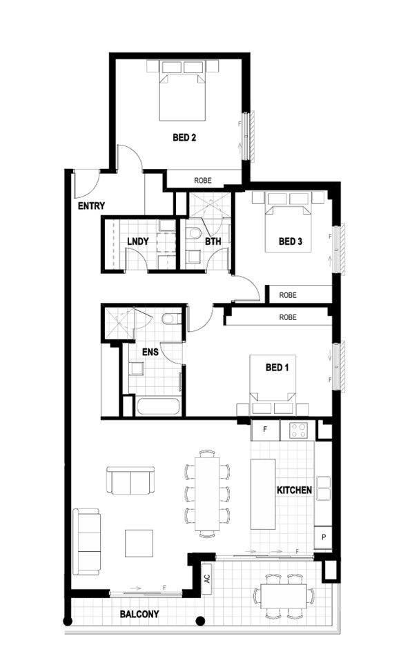 Whisper Quiet 3 Bedroom Apartment