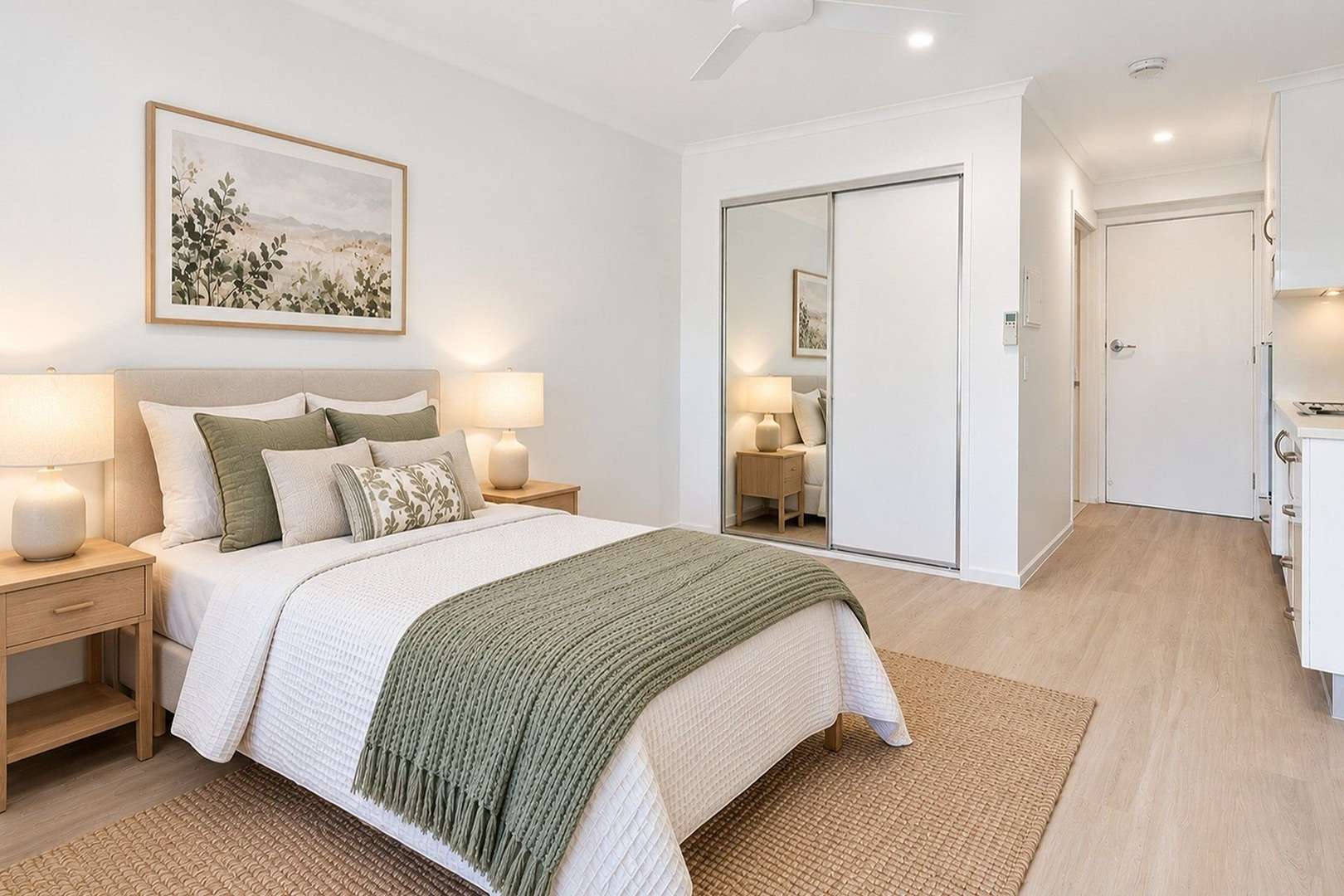 Studio apartment with private balcony