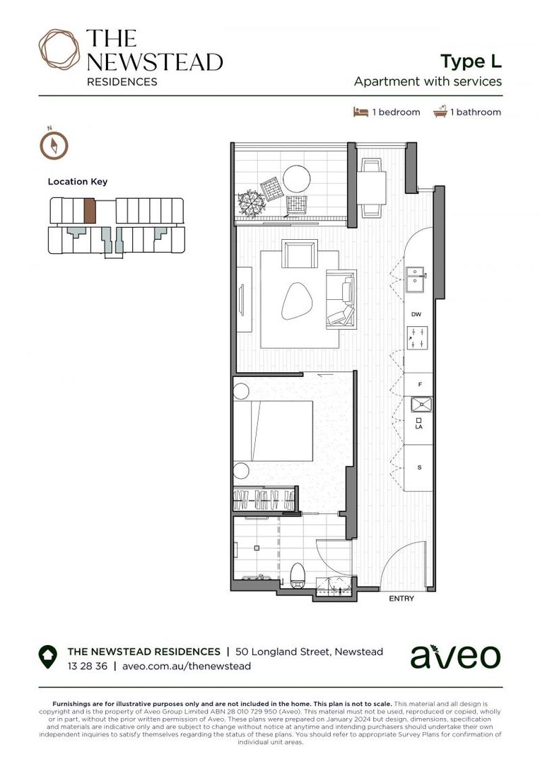 One-bedroom apartment in a prime location
