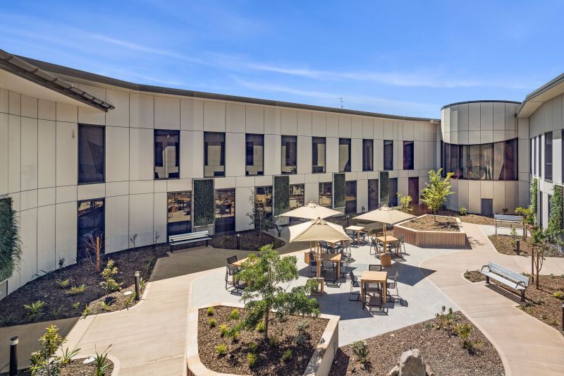 Ground floor apartment with outdoor courtyard.