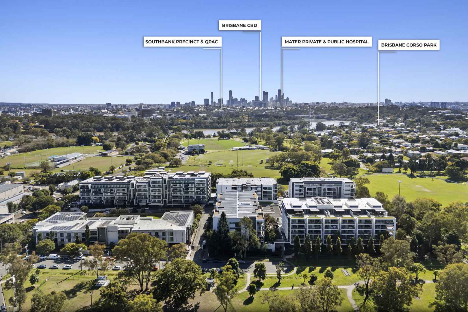 Sweeping Southern views - 3 bedroom apartment at The Village Yeronga