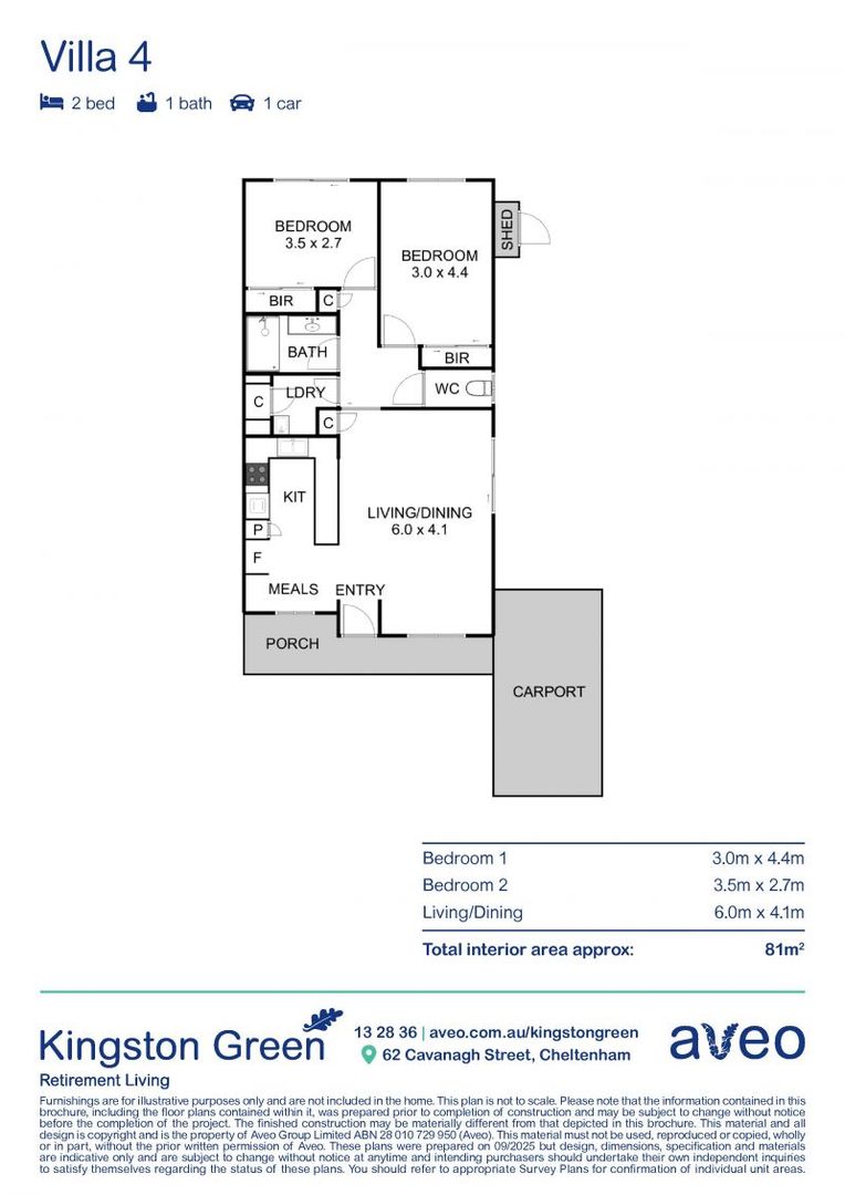 Lovely 2-bedroom villa with paved private courtyard and landscaped gardens